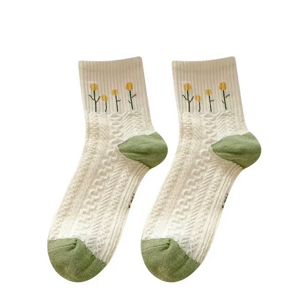5-Pair Pack Floral Jacquard Socks - Picture 4 of 5